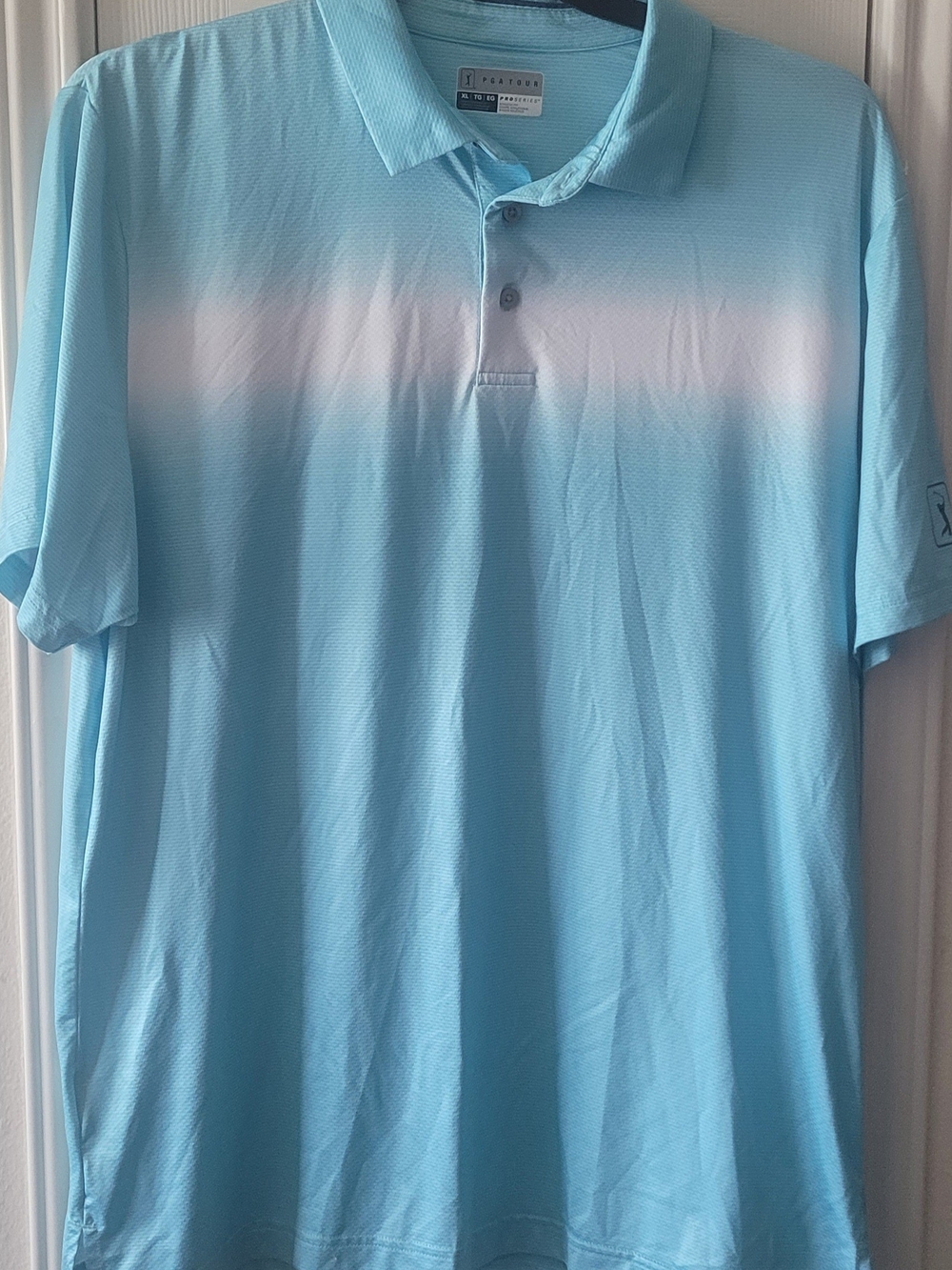 PGA TOUR Light Blue Gradient Performance Polo